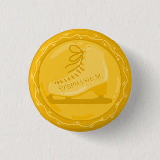 Golden Ice Skate Medallion Knapp