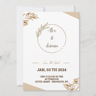 Golden Imvitation Inbjudningar