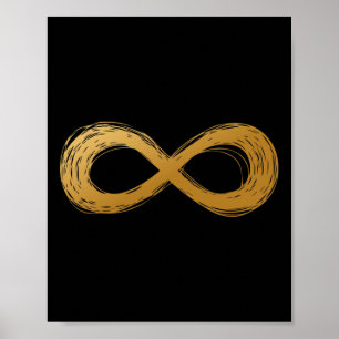 Golden Infinity Neurodiversitetssymbol - Autism Me Poster