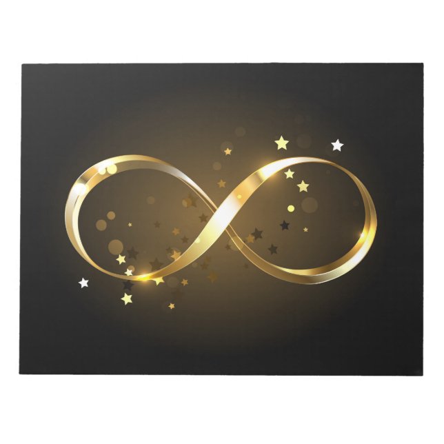 Golden Infinity Symbol Anteckningsblock (Framsida)