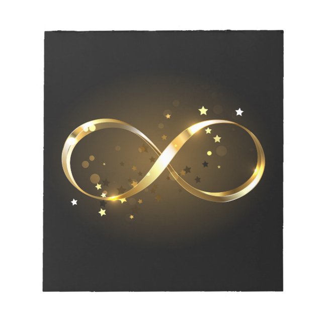 Golden Infinity Symbol Anteckningsblock (Framsida)