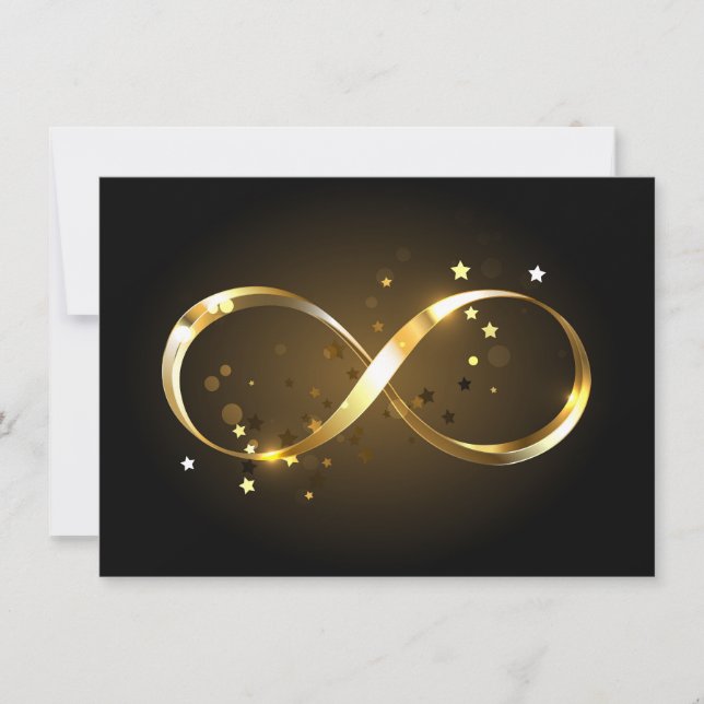 Golden Infinity Symbol Anteckningskort (Framsida)