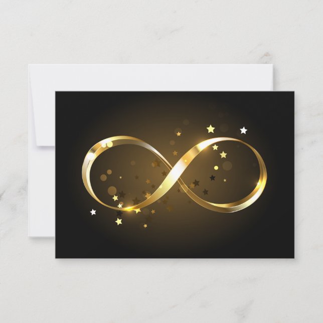 Golden Infinity Symbol Anteckningskort (Framsida)