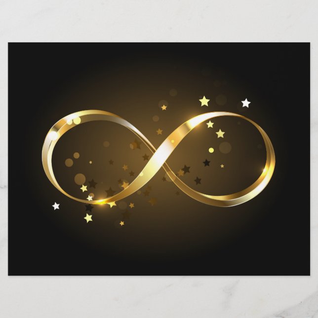 Golden Infinity Symbol Brevhuvud (Framsida)