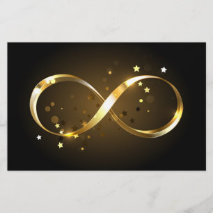 Golden Infinity Symbol Brevpapper