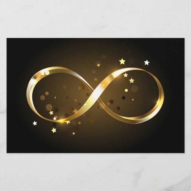 Golden Infinity Symbol Brevpapper (Framsida)