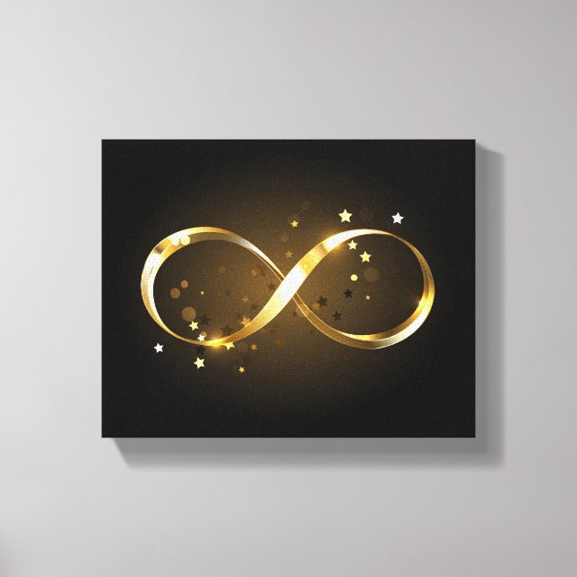 Golden Infinity Symbol Canvastryck (Framsida)