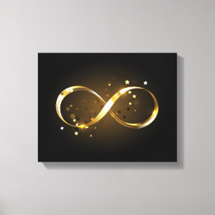 Golden Infinity Symbol Canvastryck