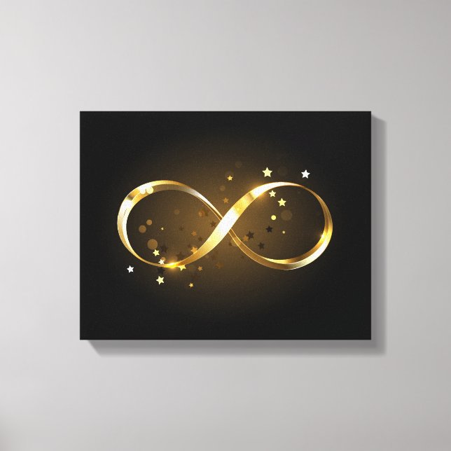Golden Infinity Symbol Canvastryck (Framsida)