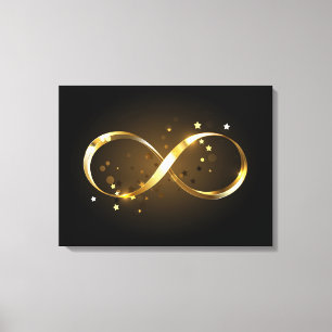 Golden Infinity Symbol Canvastryck