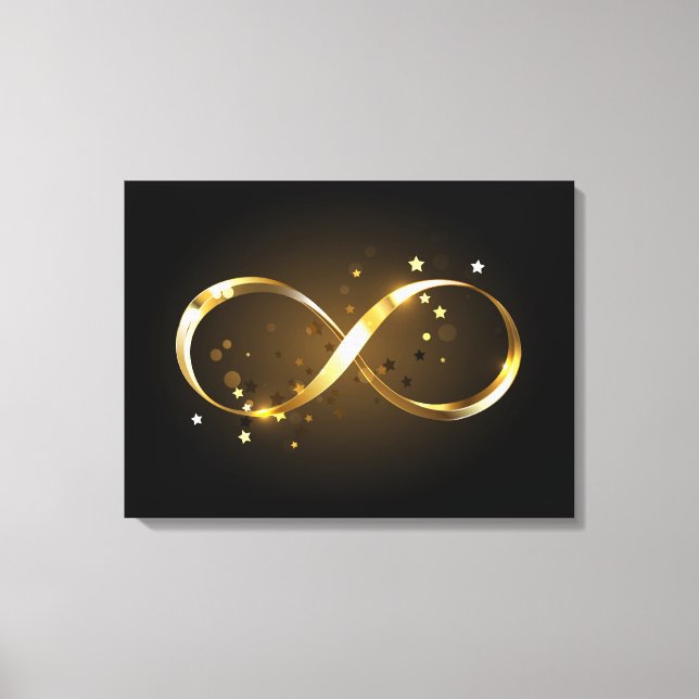 Golden Infinity Symbol Canvastryck (Framsida)