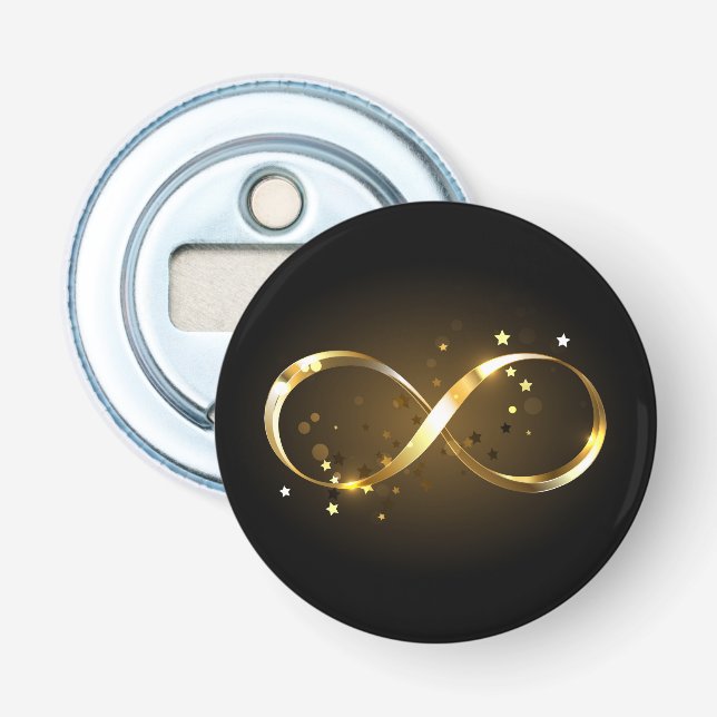 Golden Infinity Symbol Flasköppnare (Framsidan)