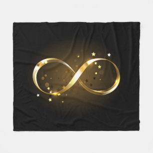 Golden Infinity Symbol Fleecefilt
