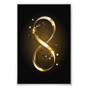 Golden Infinity Symbol Fototryck
