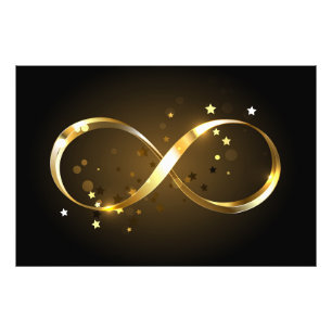 Golden Infinity Symbol Fototryck