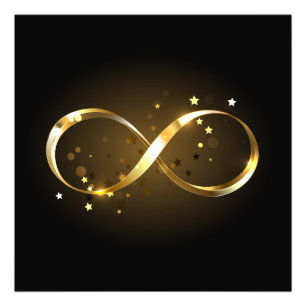 Golden Infinity Symbol Fototryck
