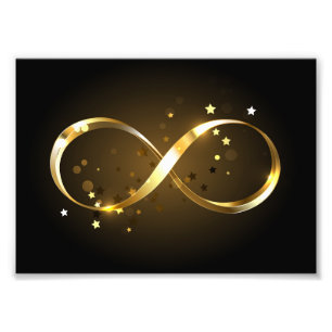 Golden Infinity Symbol Fototryck