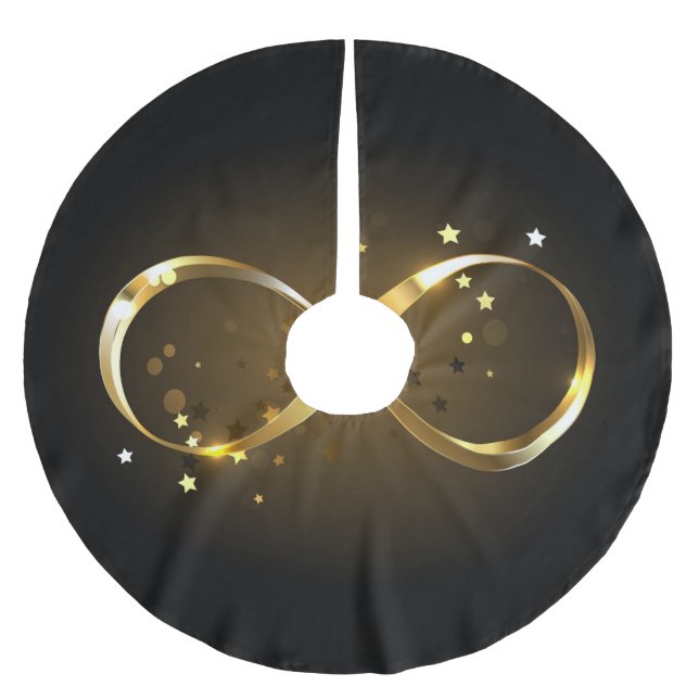 Golden Infinity Symbol Julgransmatta Borstad Polyester (Framsidan)