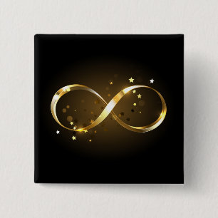 Golden Infinity Symbol Knapp