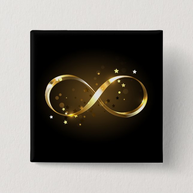 Golden Infinity Symbol Knapp (Framsida)