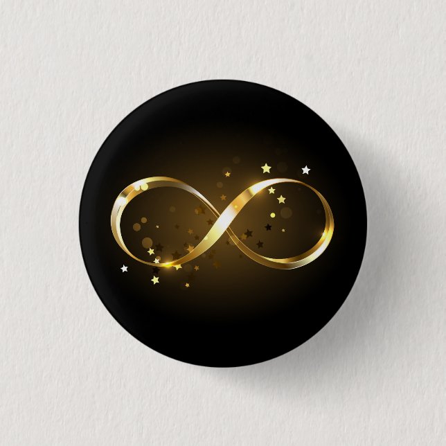 Golden Infinity Symbol Knapp (Framsida)