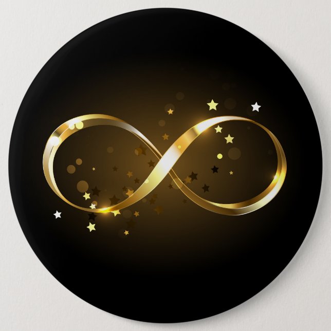 Golden Infinity Symbol Knapp (Framsida)