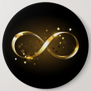 Golden Infinity Symbol Knapp