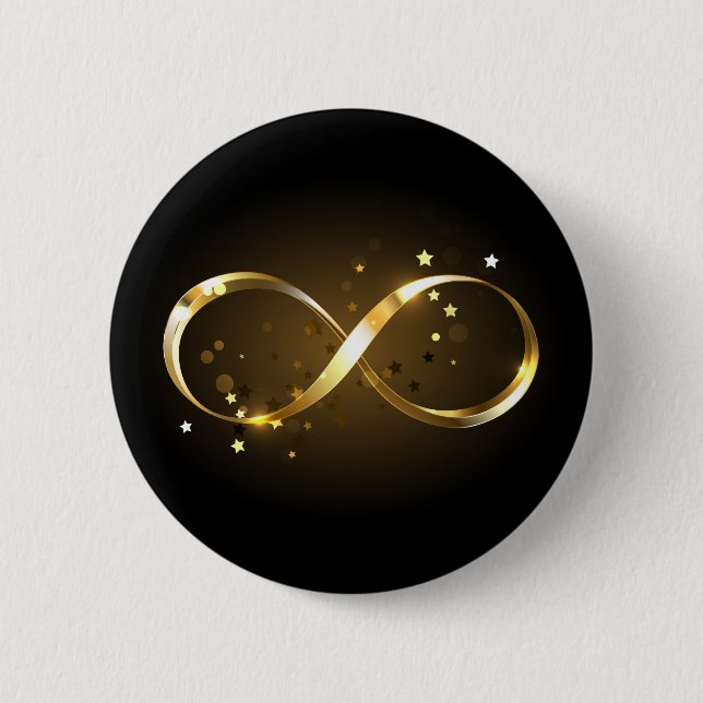 Golden Infinity Symbol Knapp (Framsida)