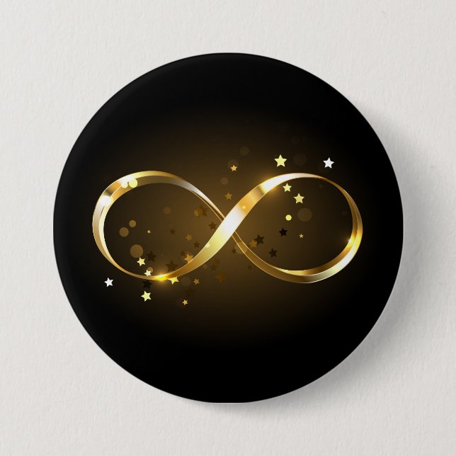 Golden Infinity Symbol Knapp (Framsida)