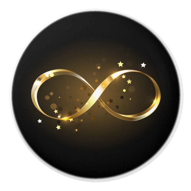 Golden Infinity Symbol Knopp (Framsidan)