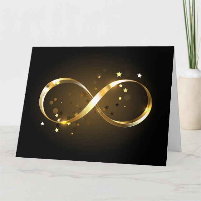 Golden Infinity Symbol Kort (Framsida)