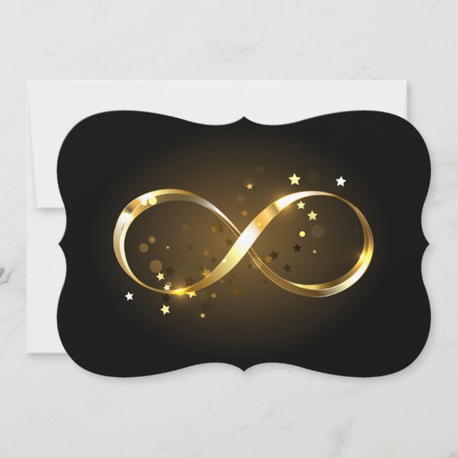 Golden Infinity Symbol Kort (Framsida)
