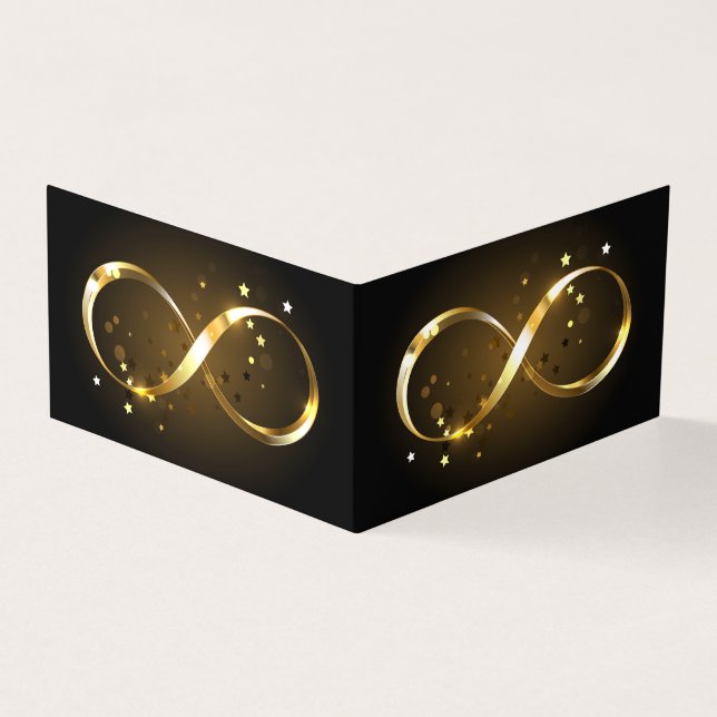 Golden Infinity Symbol Kort (Utsida)