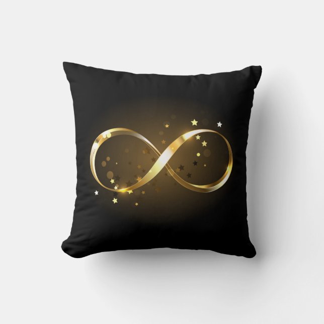 Golden Infinity Symbol Kudde (Framsida)