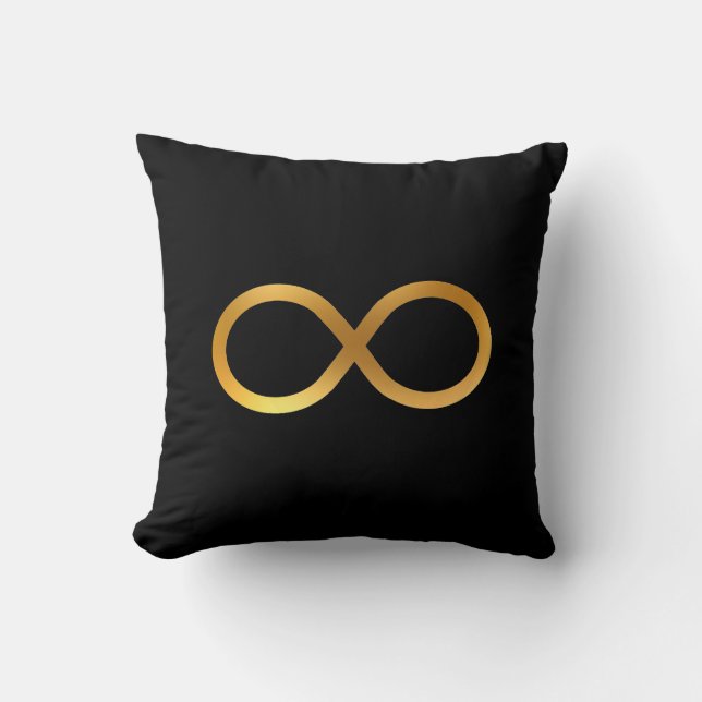 Golden Infinity Symbol Kudde (Framsida)
