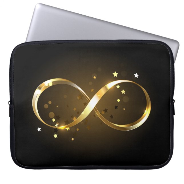 Golden Infinity Symbol Laptop Fodral (Framsidan)