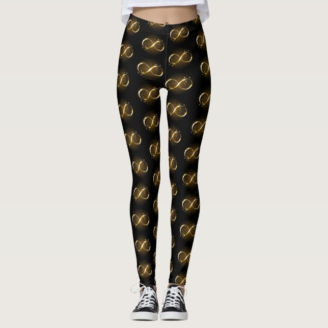 Golden Infinity Symbol Leggings (Framsida)