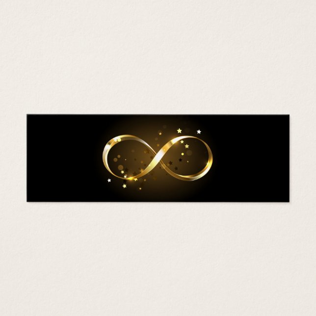 Golden Infinity Symbol Litet Visitkort (Framsidan)