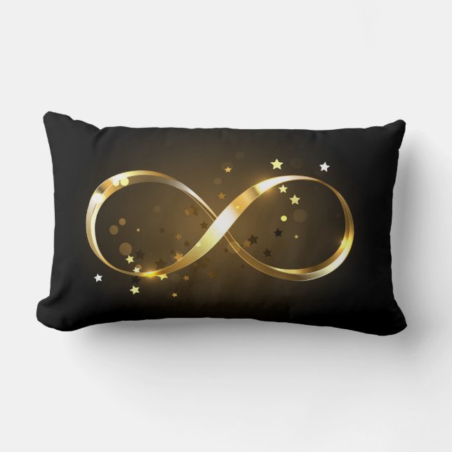 Golden Infinity Symbol Lumbarkudde (Framsida)