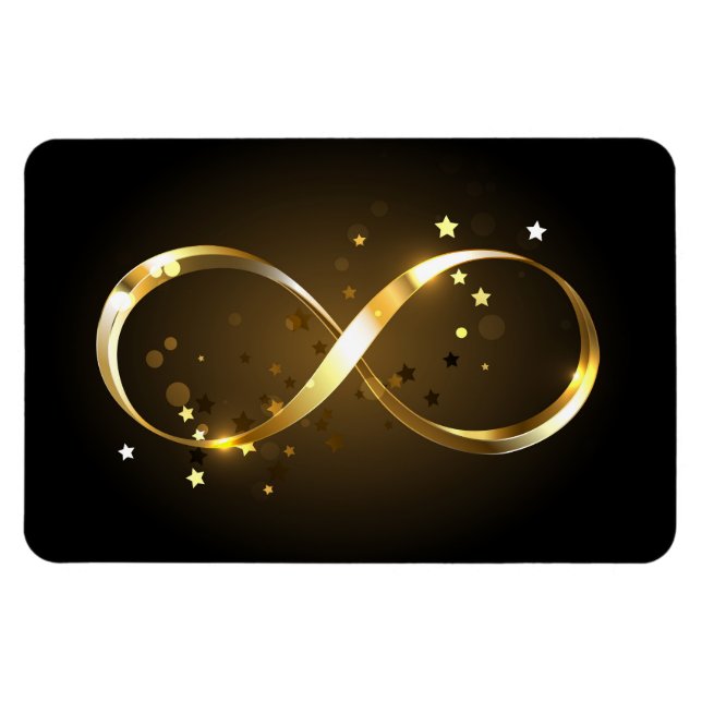 Golden Infinity Symbol Magnet (Horisontell)