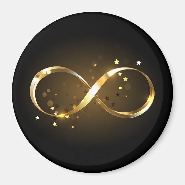 Golden Infinity Symbol Magnet (Framsidan)