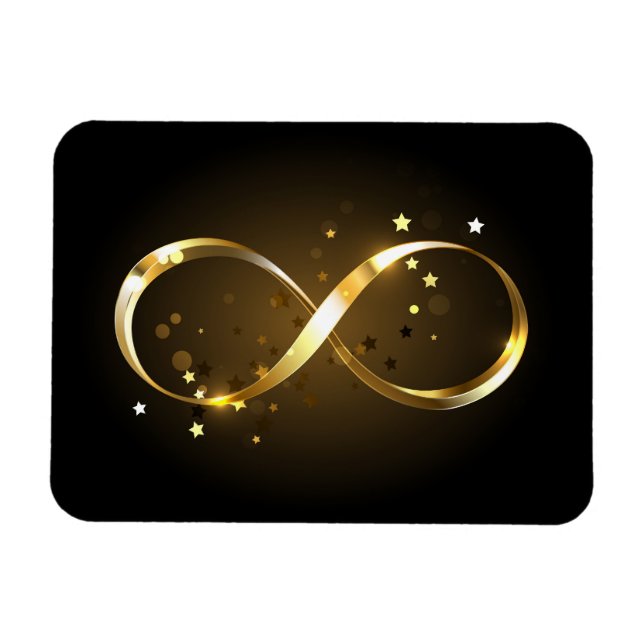 Golden Infinity Symbol Magnet (Horisontell)