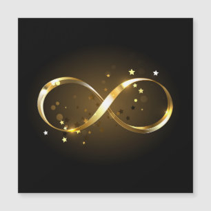 Golden Infinity Symbol Magnetisk Inbjudningskort