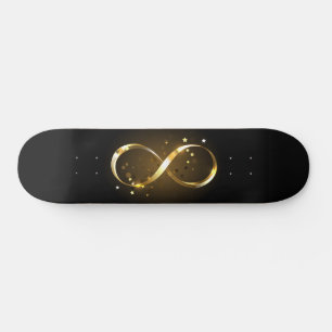 Golden Infinity Symbol Mini Skateboard Bräda 18,5 Cm