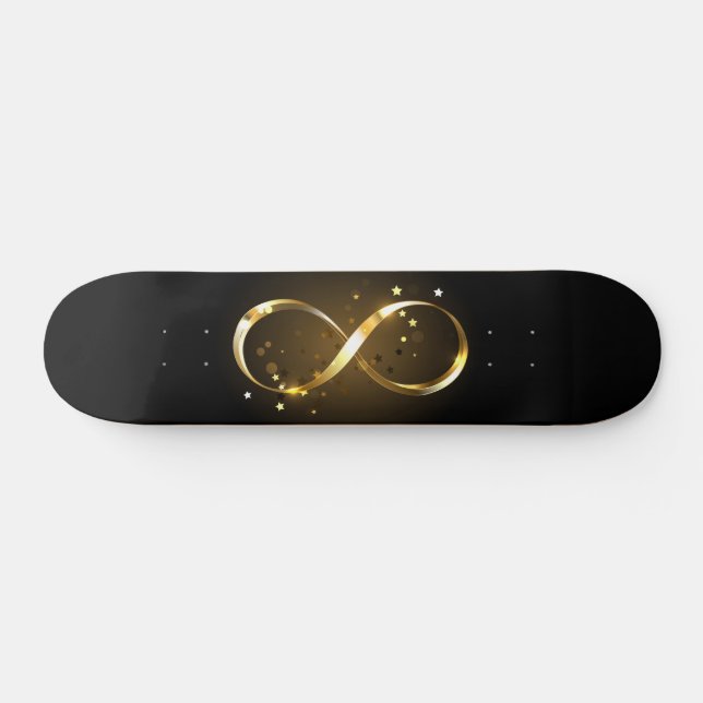 Golden Infinity Symbol Mini Skateboard Bräda 18,5 Cm (Horz)