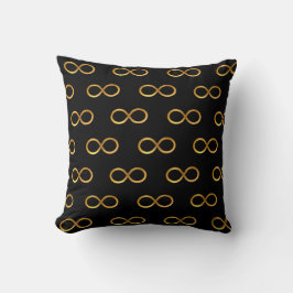 Golden Infinity Symbol Mönster Kudde