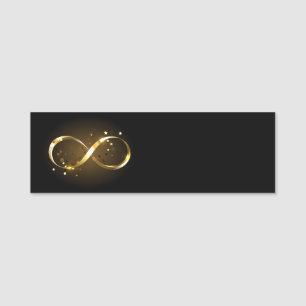 Golden Infinity Symbol Namnbricka