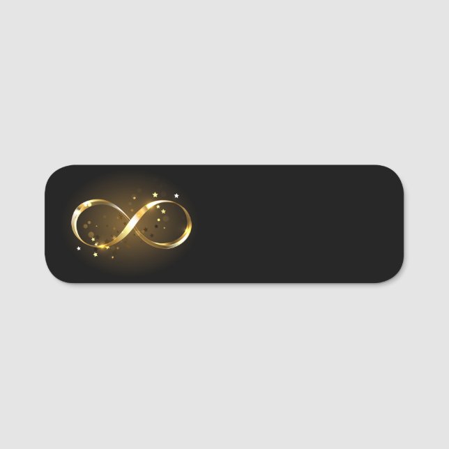 Golden Infinity Symbol Namnbricka (Framsida)