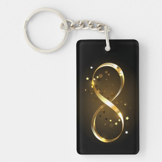 Golden Infinity Symbol Nyckelring (Framsidan)