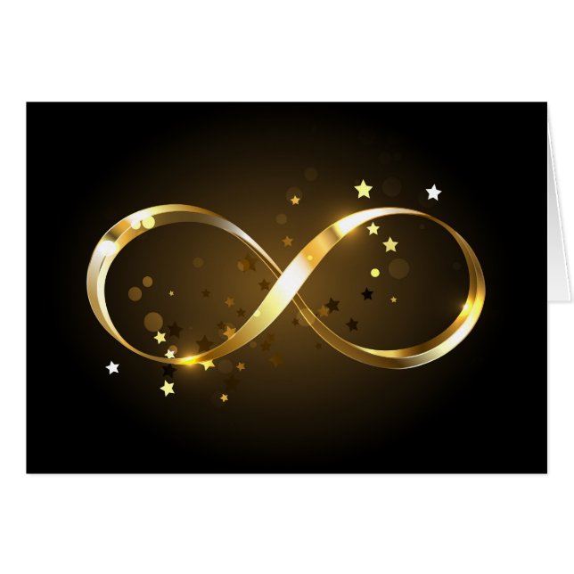 Golden Infinity Symbol OBS Kort (Framsidan Horizontal)